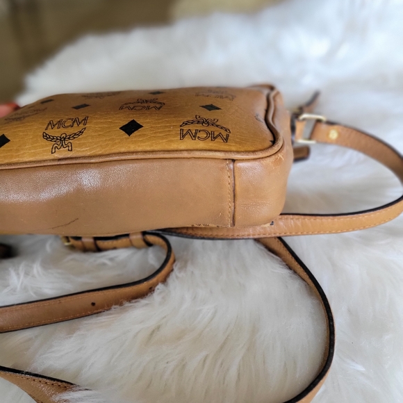 100% Authentic congnac MCM vintage crossbody bag - Picture 11 of 15